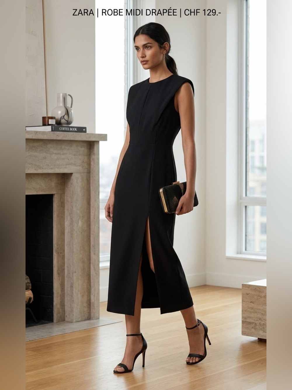 Zara Black Sleeveless Maxi Dress